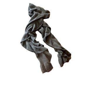 Sayami Black Cashmere Ruffle Scarf One Size
